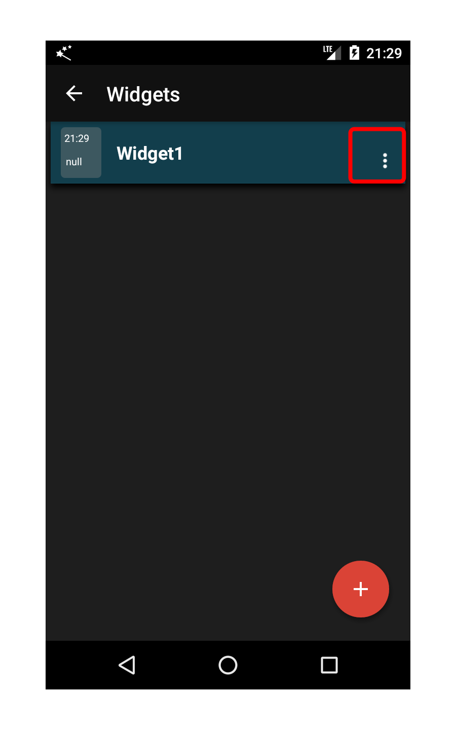 Widget List