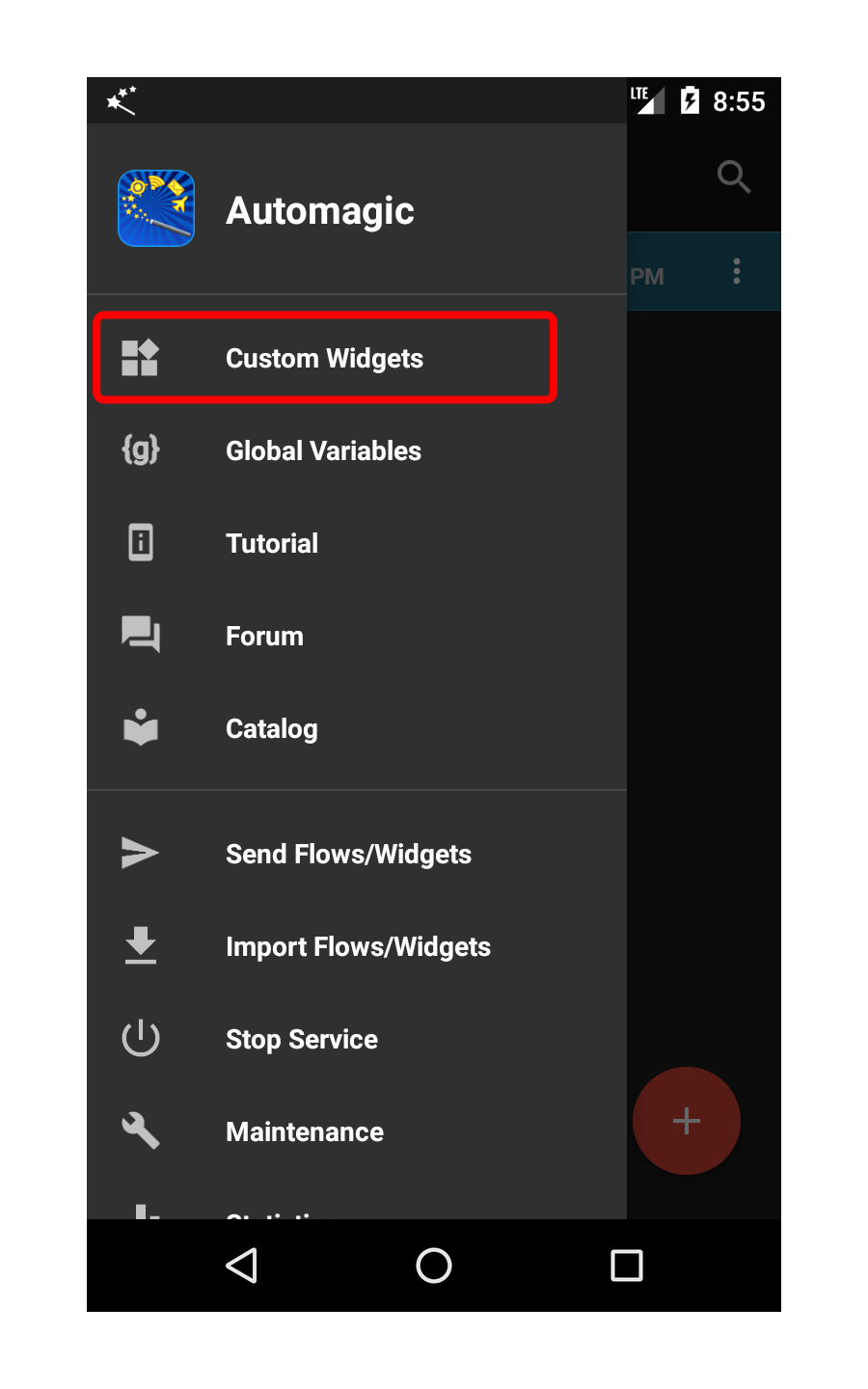 Flow List Navigation Drawer